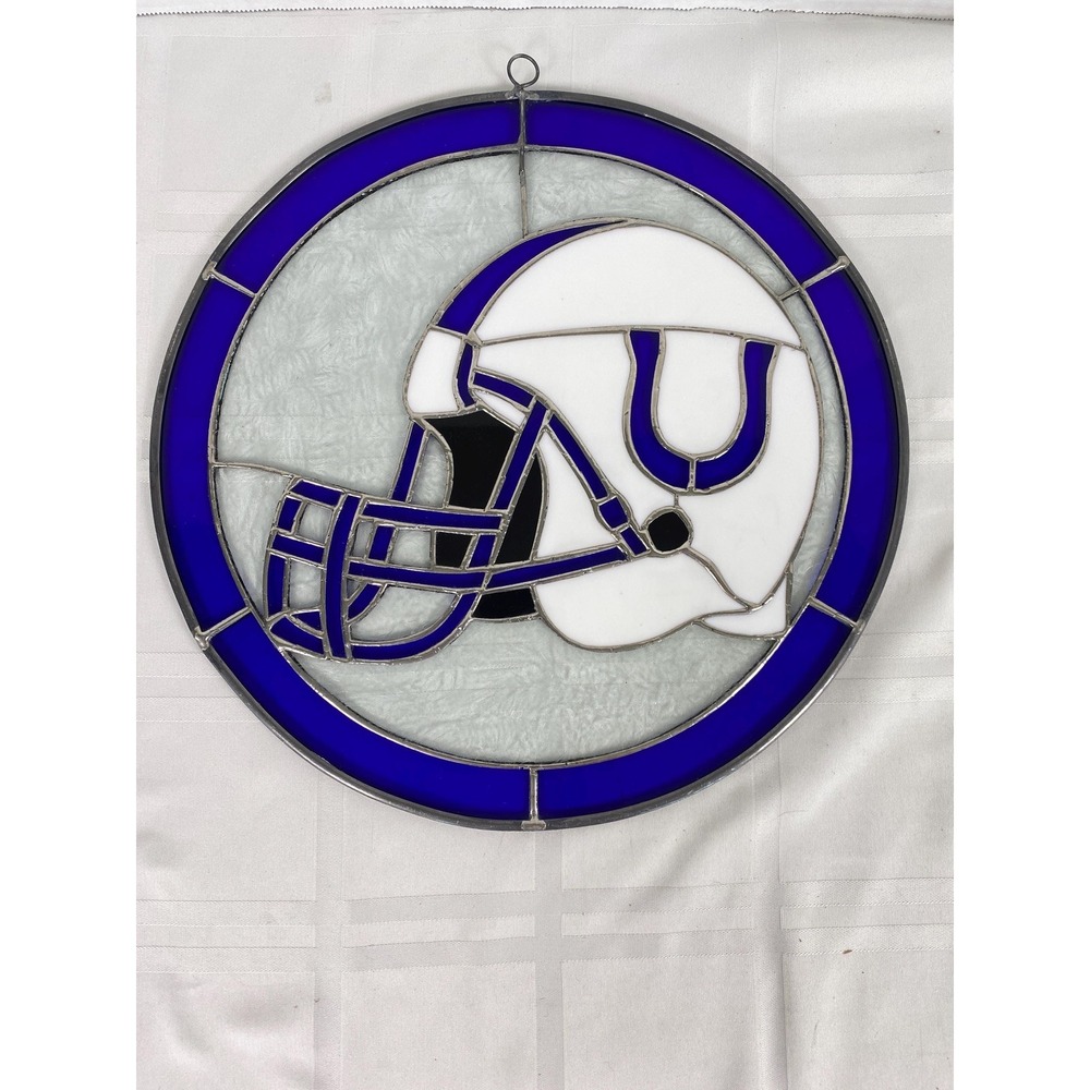 Indianapolis‎ Colts NFL football Stained Glass 12" Suncatcher Wall Hanging
